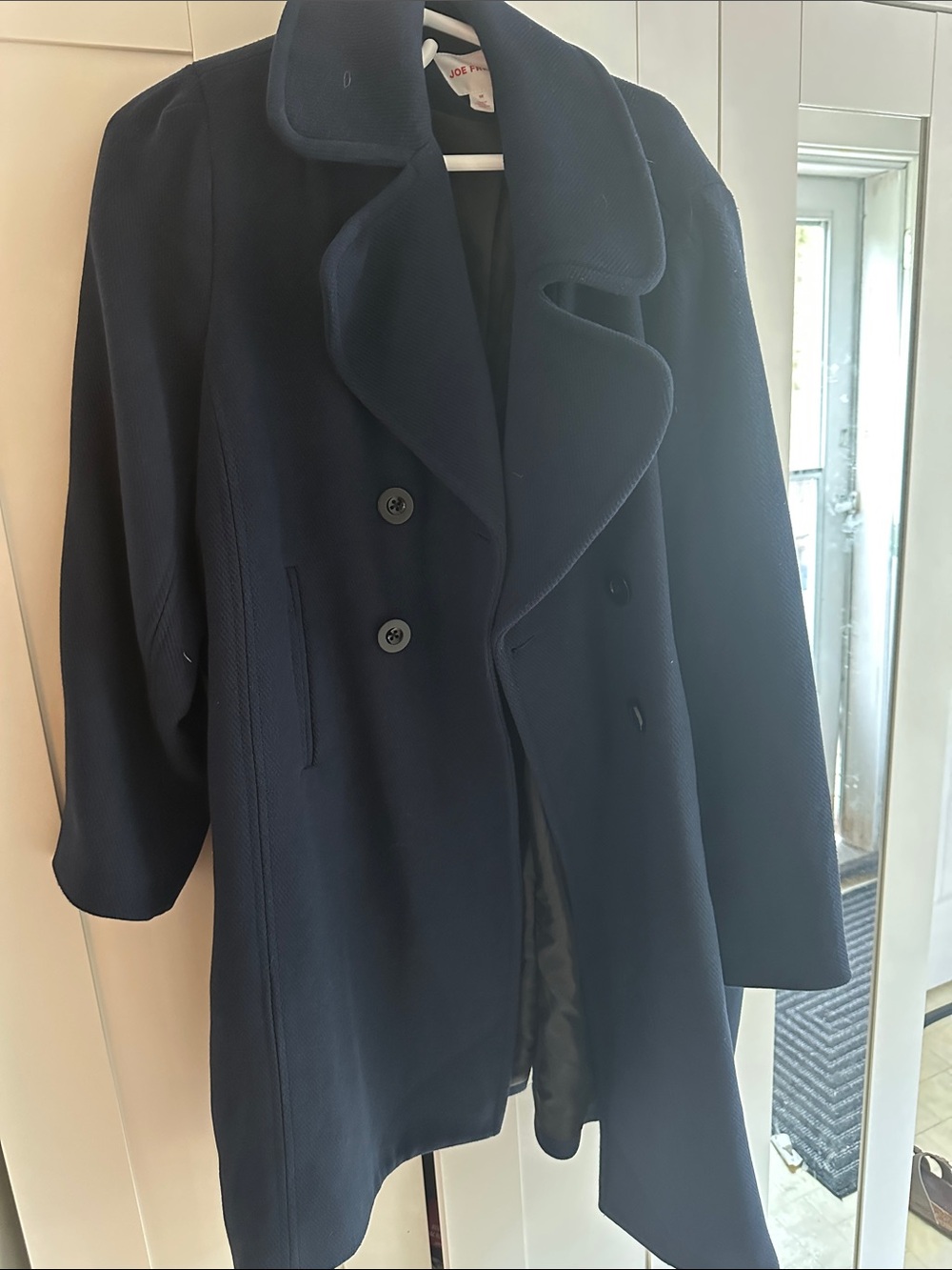 Joe Fresh Navy Double-Breasted Wool Peacoat